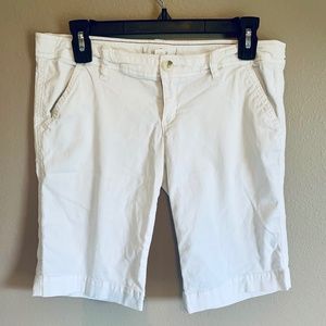 Hollister White Bermuda Shorts
